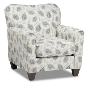 Fauteuil d’appoint Scarlett de 34 po en tissu de chenille Brockley Willow multicolore avec accoudoirs enroulés