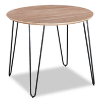  Table de salle à manger ronde Miya de 36 po (L) en acacia et métal - naturelle