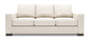 Sofa-lit personnalisable Track de Sofa Lab de 85 po fabriqué au Canada en tissu de chenille beige Luxury Sand avec accoudoirs rectilignes