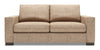 Sofa personnalisable Track de Sofa Lab de 75 po de format condo fabriqué au Canada en tissu de chenille taupe Luxury Taupe 