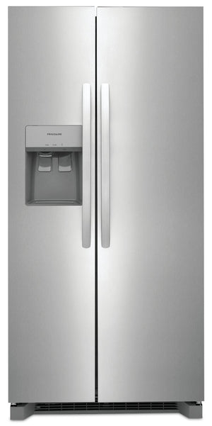 Réfrigérateur Frigidaire de 22,3 pi³ et de 33 po de profondeur standard à compartiments juxtaposés - acier inoxydable - FRSS2323AS