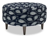  Pouf The Curve de Sofa Lab de 31 po fabriqué au Canada en tissu - Midnight multicolore 
