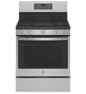 Cuisinière intelligente à gaz Profile de 5,6 pi³ avec convection européenne véritable - acier inoxydable - PCGB935YPFS