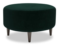  Pouf personnalisable The Curve de Sofa Lab de 31 po fabriqué au Canada en tissu de velours - vert Hunter Green