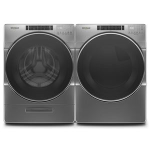 Laveuse à chargement frontal 5,8 pi³ et sécheuse à gaz 7,4 pi³ Whirlpool avec vapeur - ombre chrome 