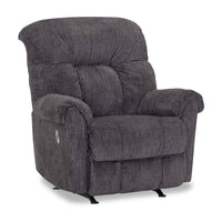  Fauteuil berçant à inclinaison électrique 8527 en chenille- fighter charbon 