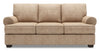 Sofa-lit personnalisable Roll de Sofa Lab de 86 po fabriqué au Canada en tissu de chenille taupe Luxury Taupe avec accoudoirs enroulés