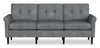 Sofa modulaire BLOK de Scott Living de 88,97 po en tissu gris acier avec accoudoirs enroulés et coussins réversibles