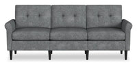  Sofa modulaire BLOK de Scott Living de 88,97 po en tissu gris acier avec accoudoirs enroulés et coussins réversibles