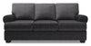 Sofa-lit personnalisable Roll de Sofa Lab de 86 po au Canada en tissu de chenille grise Luxury Charcoal avec accoudoirs enroulés