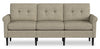 Sofa modulaire BLOK de Scott Living de 88,97 po en tissu taupe avec accoudoirs enroulés et coussins réversibles