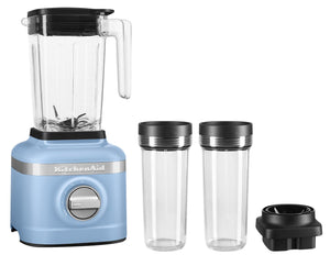 Mélangeur KitchenAid K150 3 vitesses, broyeur à glace et 2 gobelets mélangeurs individuels-KSB1332VB