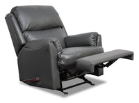  Fauteuil coulissant inclinable Drogba de 35 po fabriqué au Canada en tissu d’apparence cuir gris