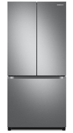 Réfrigérateur Samsung de 17,5 pi³ et de 33 po à portes françaises - acier inoxydable - RF18A5101SR/AA