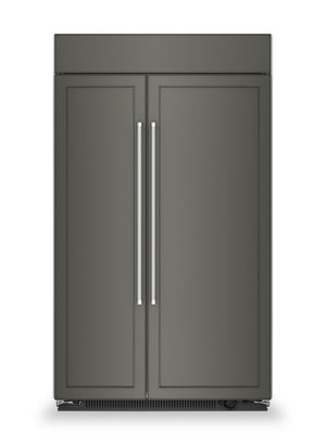 Réfrigérateur KitchenAid de 30 pi³ et de 48 po à compartiments juxtaposés - panneau personnalisable - KBSN708MPA