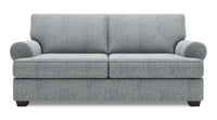  Sofa personnalisable Roll de Sofa Lab de 76 po de format condo fabriqué au Canada en tissu d’apparence lin - gris Luna Pewter