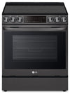 Cuisinière intelligente électrique LG de 6,3 pi³ avec friture à air et convection ProBake ConvectionMD - acier inoxydable noir Smudge-ProofMD - LSEL6335D