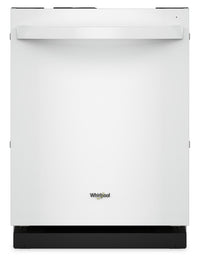  Lave-vaisselle encastré Whirlpool de 24 po et de 44 dBA avec commandes sur le dessus - blanc - WDT55…