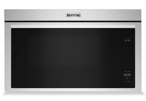 Four à micro-ondes à hotte intégrée Maytag de 1,1 pi³ à installation affleurée avec cuisson à 900 W - acier inoxydable résistant aux traces de doigts - YMMMF6030PZ