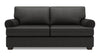 Sofa personnalisable Roll de Sofa Lab de 76 po de format condo fabriqué au Canada en tissu d’apparence lin gris Luna Kohl 