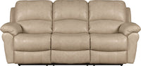  Sofa inclinable Kobe de 87,4 po en cuir véritable beige pierre