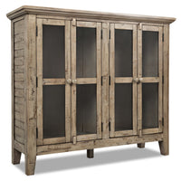 Armoire décorative Rocco de 48 po avec 4 portes - bois naturel