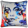 Coussin décoratif avec portrait - multicolore