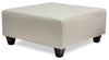 Pouf Addison en tissu Leath-Aire - beige