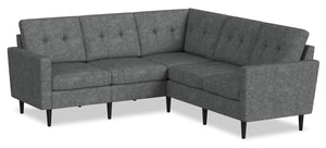 Sofa sectionnel modulaire BLOK à accoudoirs à l’anglaise - acier