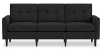  Sofa modulaire BLOK de Scott Living de 88,97 po en tissu gris anthracite avec accoudoirs à l’anglaise et coussins réversibles