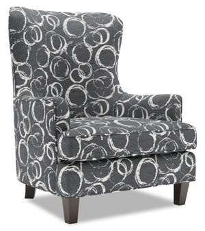 Fauteuil d’appoint à oreilles Sofa Lab personnalisable de 32 po fabriqué au Canada en tissu Heather multicolore