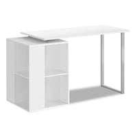 Bureau Thea de 55 po à tablettes - blanc