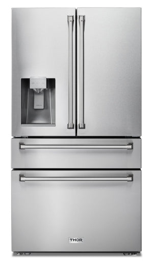 Réfrigérateur Thor de 21,6 pi³ et de 36 po à portes françaises - acier inoxydable - TRF3601FD