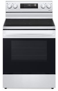  Cuisinière intelligente électrique LG de 6,3 pi³ avec friture à air et convection par ventilateur - …