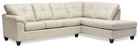  Sofa sectionnel de droite Addison 2 pièces en tissu Leath-Aire - beige