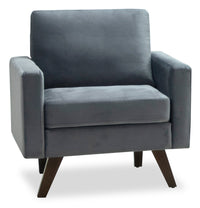  Fauteuil Joelle en velours - gris