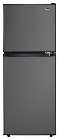  Réfrigérateur compact Danby de 4,7 pi³ et de 19 po à congélateur supérieur - acier inoxydable noir -…