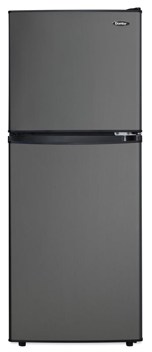 Réfrigérateur compact Danby de 4,7 pi³ et de 19 po à congélateur supérieur - acier inoxydable noir - DCR047A1BBSL