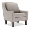 Fauteuil d’appoint club Sofa Lab personnalisable de 29 po fabriqué au Canada en tissu d’apparence lin gris Pax Slate avec pattes en bois