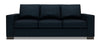 Sofa-lit personnalisable Track de Sofa Lab de 85 po au Canada en tissu de chenille bleue Luxury Indigo avec accoudoirs rectilignes