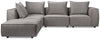 Sofa sectionnel modulaire Brooklyn 5 pièces - gris 