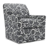 Fauteuil d’appoint pivotant Sofa Lab personnalisable de 31 po fabriqué au Canada en tissu Heather  multicolore