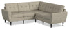 Sofa sectionnel modulaire BLOK à accoudoirs évasés - taupe