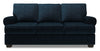 Sofa personnalisable Roll de Sofa Lab de 86 po au Canada en tissu de chenille bleue Luxury Indigo avec accoudoirs enroulés