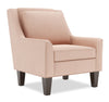 Fauteuil d’appoint club Sofa Lab personnalisable de 29 po fabriqué au Canada en tissu d’apparence lin avec pattes en bois - rose Pax Rose