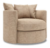 Fauteuil d’appoint pivotant Nest de Sofa Lab personnalisable de 41 po fabriqué au Canada en tissu de chenille Luxury Taupe