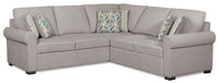  Sofa sectionnel de droite Haven 2 pièces en chenille - gris