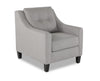 Fauteuil Kylie en tissu d'apparence lin - gris Zeus