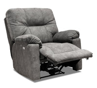  Fauteuil à inclinaison électrique Gybson de 38 po fabriqué au Canada en tissu gris