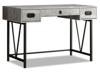 Bureau Reuben de 47,25 po à 3 tiroirs - gris